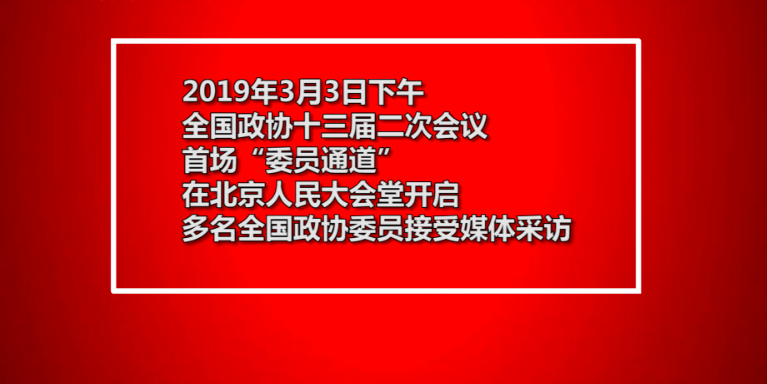 首場“委員通道“開啟  看看委員們都說了什么