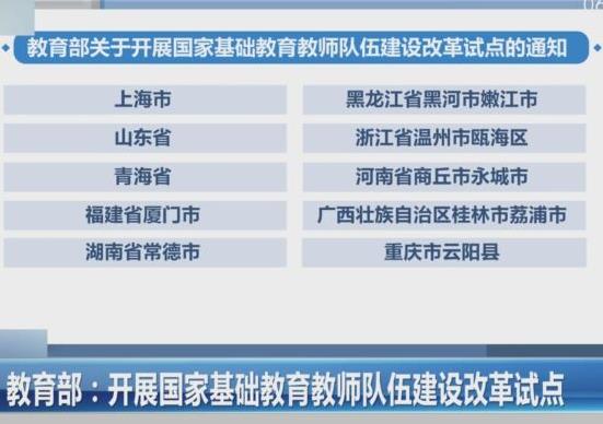 教育部啟動實施國家基礎(chǔ)教育教師隊伍建設(shè)改革試點